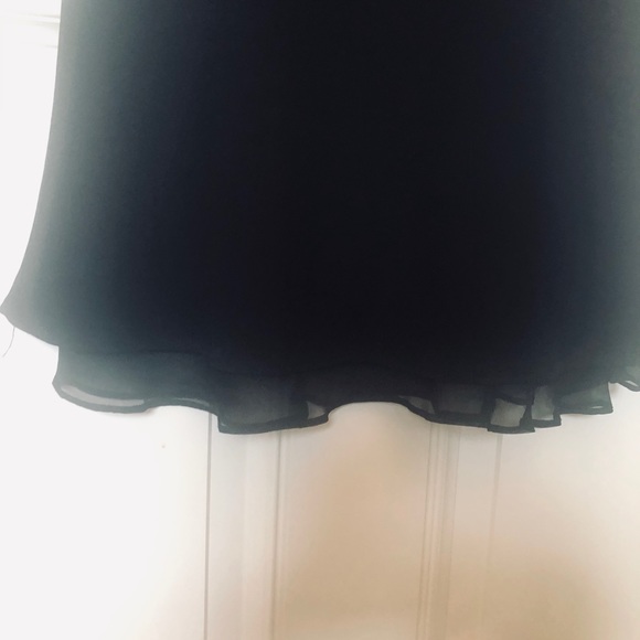 Jones New York Black Petite Chiffon Dress Size 6 - Picture 4 of 7